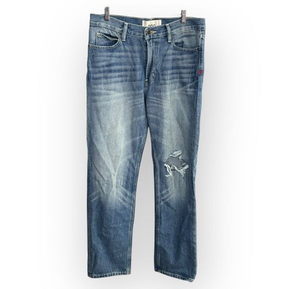 BDG Blue Straight Jeans with Distressed Details VINTAGE SLIM FIT urban outfitter - Picture 1 of 8